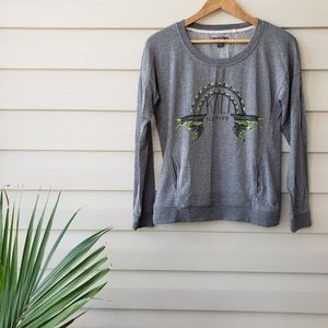 Kendall & Kylie Kali Native Long Sleeve Crewneck S